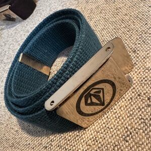 Volcom Teal Belt with Silver‎ Buckle